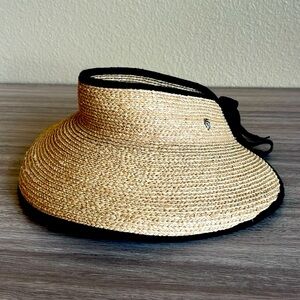 Helen Kaminski ‘Mita’ Raffia 3/4 Brim Visor Hat – Tan